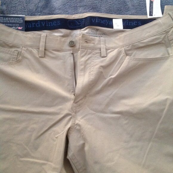 Vineyard Vines Men's 38x34 Tan Performance 5 Pocket Pants - New With Tags - Picture 7 of 7